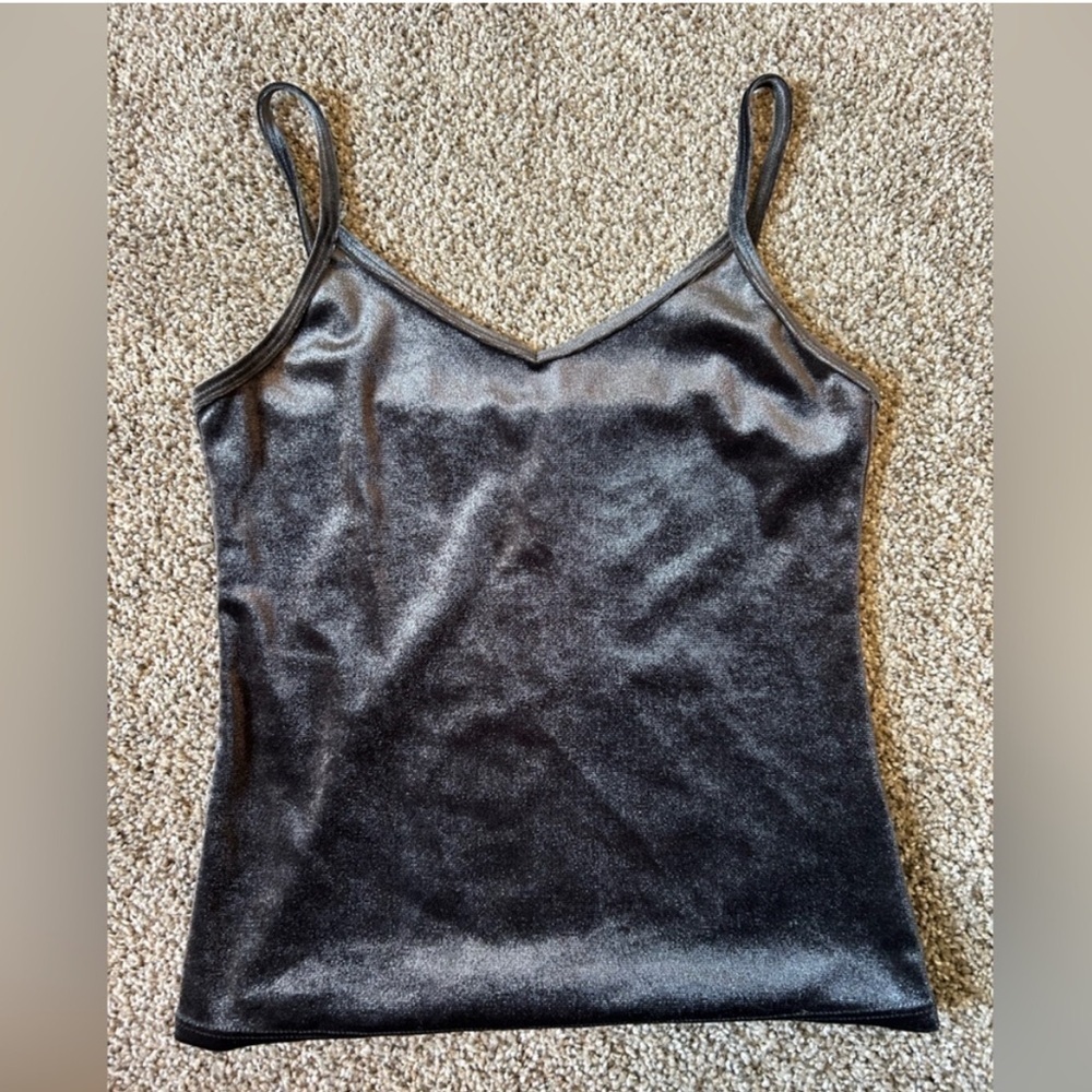 Velvet Lux silver v neck tank top